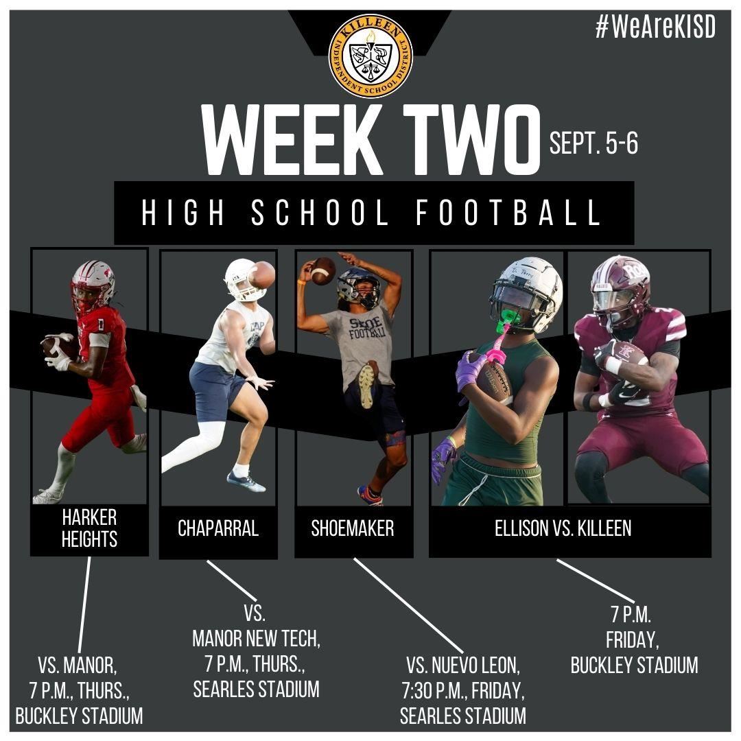 Week 2 schedule